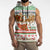 Iran Christmas Sleeveless Hoodie with Santa Sleigh Reindeer Map and Green Red Snowflake Pattern - Wonder Print Shop