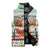 Iran Christmas Sleeveless Puffer Jacket with Santa Sleigh Reindeer Map and Green Red Snowflake Pattern - Wonder Print Shop