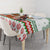 Iran Christmas Tablecloth with Santa Sleigh Reindeer Map and Green Red Snowflake Pattern - Wonder Print Shop