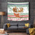 Iran Christmas Tapestry with Santa Sleigh Reindeer Map and Green Red Snowflake Pattern - Wonder Print Shop