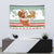 Iran Christmas Tapestry with Santa Sleigh Reindeer Map and Green Red Snowflake Pattern - Wonder Print Shop