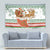 Iran Christmas Tapestry with Santa Sleigh Reindeer Map and Green Red Snowflake Pattern - Wonder Print Shop