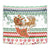 Iran Christmas Tapestry with Santa Sleigh Reindeer Map and Green Red Snowflake Pattern - Wonder Print Shop