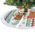 Iran Christmas Tree Skirt with Santa Sleigh Reindeer Map and Green Red Snowflake Pattern - Wonder Print Shop