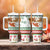 Iran Christmas Tumbler With Handle with Santa Sleigh Reindeer Map and Green Red Snowflake Pattern - Wonder Print Shop