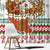 Iran Christmas Window Curtain with Santa Sleigh Reindeer Map and Green Red Snowflake Pattern - Wonder Print Shop