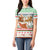 Iran Christmas Women Polo Shirt with Santa Sleigh Reindeer Map and Green Red Snowflake Pattern - Wonder Print Shop