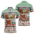 Iran Christmas Zipper Polo Shirt with Santa Sleigh Reindeer Map and Green Red Snowflake Pattern - Wonder Print Shop
