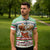 Iran Christmas Zipper Polo Shirt with Santa Sleigh Reindeer Map and Green Red Snowflake Pattern - Wonder Print Shop