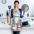 Iran Christmas Apron with Santa Taking Photos Ancient Columns and Snowflake Gift Pattern - Wonder Print Shop
