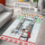 Iran Christmas Area Rug with Santa Taking Photos Ancient Columns and Snowflake Gift Pattern - Wonder Print Shop