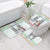 Iran Christmas Bathroom Set with Santa Taking Photos Ancient Columns and Snowflake Gift Pattern - Wonder Print Shop
