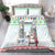 Iran Christmas Bedding Set with Santa Taking Photos Ancient Columns and Snowflake Gift Pattern - Wonder Print Shop