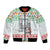 Iran Christmas Bomber Jacket with Santa Taking Photos Ancient Columns and Snowflake Gift Pattern - Wonder Print Shop