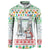 Iran Christmas Button Sweatshirt with Santa Taking Photos Ancient Columns and Snowflake Gift Pattern - Wonder Print Shop