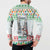 Iran Christmas Button Sweatshirt with Santa Taking Photos Ancient Columns and Snowflake Gift Pattern - Wonder Print Shop