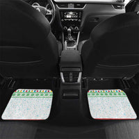 Iran Christmas Car Mats with Santa Taking Photos Ancient Columns and Snowflake Gift Pattern - Wonder Print Shop