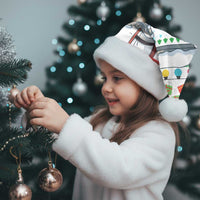 Iran Christmas Santa Hat with Santa Taking Photos Ancient Columns and Snowflake Gift Pattern - Wonder Print Shop