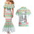Iran Christmas Couples Matching Mermaid Dress and Hawaiian Shirt with Santa Taking Photos Ancient Columns and Snowflake Gift Pattern - Wonder Print Shop