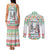 Iran Christmas Couples Matching Tank Maxi Dress and Long Sleeve Button Shirt with Santa Taking Photos Ancient Columns and Snowflake Gift Pattern - Wonder Print Shop