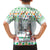 Iran Christmas Family Matching Off The Shoulder Long Sleeve Dress and Hawaiian Shirt with Santa Taking Photos Ancient Columns and Snowflake Gift Pattern - Wonder Print Shop