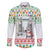 Iran Christmas Family Matching Off The Shoulder Long Sleeve Dress and Hawaiian Shirt with Santa Taking Photos Ancient Columns and Snowflake Gift Pattern - Wonder Print Shop