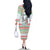 Iran Christmas Family Matching Off The Shoulder Long Sleeve Dress and Hawaiian Shirt with Santa Taking Photos Ancient Columns and Snowflake Gift Pattern - Wonder Print Shop