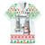 Iran Christmas Family Matching Off Shoulder Maxi Dress and Hawaiian Shirt with Santa Taking Photos Ancient Columns and Snowflake Gift Pattern - Wonder Print Shop