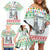 Iran Christmas Family Matching Off Shoulder Short Dress and Hawaiian Shirt with Santa Taking Photos Ancient Columns and Snowflake Gift Pattern - Wonder Print Shop