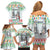 Iran Christmas Family Matching Off Shoulder Short Dress and Hawaiian Shirt with Santa Taking Photos Ancient Columns and Snowflake Gift Pattern - Wonder Print Shop