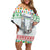 Iran Christmas Family Matching Off Shoulder Short Dress and Hawaiian Shirt with Santa Taking Photos Ancient Columns and Snowflake Gift Pattern - Wonder Print Shop