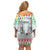 Iran Christmas Family Matching Off Shoulder Short Dress and Hawaiian Shirt with Santa Taking Photos Ancient Columns and Snowflake Gift Pattern - Wonder Print Shop