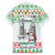 Iran Christmas Family Matching Tank Maxi Dress and Hawaiian Shirt with Santa Taking Photos Ancient Columns and Snowflake Gift Pattern - Wonder Print Shop