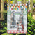 Iran Christmas Garden Flag with Santa Taking Photos Ancient Columns and Snowflake Gift Pattern - Wonder Print Shop