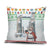 Iran Christmas Pillow Cover with Santa Taking Photos Ancient Columns and Snowflake Gift Pattern - Wonder Print Shop