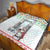 Iran Christmas Quilt with Santa Taking Photos Ancient Columns and Snowflake Gift Pattern - Wonder Print Shop