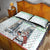 Iran Christmas Quilt Bed Set with Santa Taking Photos Ancient Columns and Snowflake Gift Pattern - Wonder Print Shop