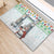 Iran Christmas Rubber Doormat with Santa Taking Photos Ancient Columns and Snowflake Gift Pattern - Wonder Print Shop