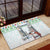 Iran Christmas Rubber Doormat with Santa Taking Photos Ancient Columns and Snowflake Gift Pattern - Wonder Print Shop