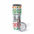 Iran Christmas Skinny Tumbler with Santa Taking Photos Ancient Columns and Snowflake Gift Pattern - Wonder Print Shop