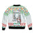 Iran Christmas Sleeve Zip Bomber Jacket with Santa Taking Photos Ancient Columns and Snowflake Gift Pattern - Wonder Print Shop