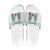 Iran Christmas Slide Sandals with Santa Taking Photos Ancient Columns and Snowflake Gift Pattern - Wonder Print Shop