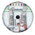 Iran Christmas Spare Tire Cover with Santa Taking Photos Ancient Columns and Snowflake Gift Pattern - Wonder Print Shop