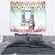 Iran Christmas Tapestry with Santa Taking Photos Ancient Columns and Snowflake Gift Pattern - Wonder Print Shop
