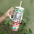 Iran Christmas Tumbler With Handle with Santa Taking Photos Ancient Columns and Snowflake Gift Pattern - Wonder Print Shop