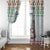 Iran Christmas Window Curtain with Santa Taking Photos Ancient Columns and Snowflake Gift Pattern - Wonder Print Shop