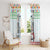 Iran Christmas Window Curtain with Santa Taking Photos Ancient Columns and Snowflake Gift Pattern - Wonder Print Shop