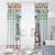 Iran Christmas Window Curtain with Santa Taking Photos Ancient Columns and Snowflake Gift Pattern - Wonder Print Shop