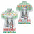 Iran Christmas Women Polo Shirt with Santa Taking Photos Ancient Columns and Snowflake Gift Pattern - Wonder Print Shop