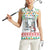 Iran Christmas Women Sleeveless Polo Shirt with Santa Taking Photos Ancient Columns and Snowflake Gift Pattern - Wonder Print Shop